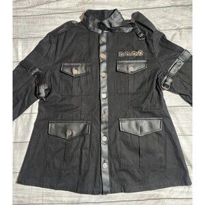 Gothic Jacket Raven SDL Vintage Steampunk Black Jacket Sz L
